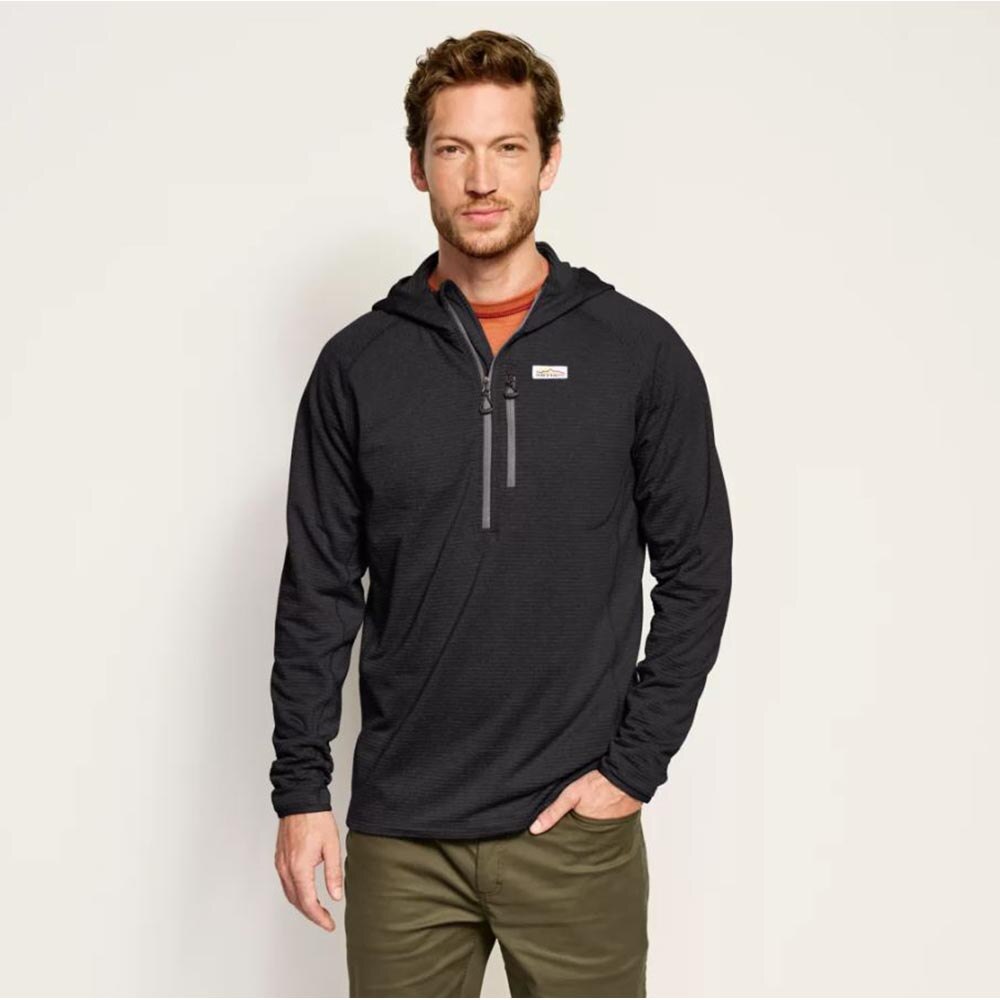 Orvis Horseshoe Hills 1/4 Hoodie Men's in Black